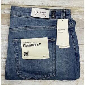 7 For All‎ Mankind Josefina Feminine Boyfriend women's Jeans Size 32(actual 36W)